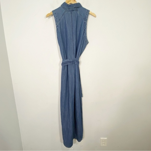 FREE PEOPLE Cecelia Chambray Tie Waist Maxi Dress - Picture 7 of 15